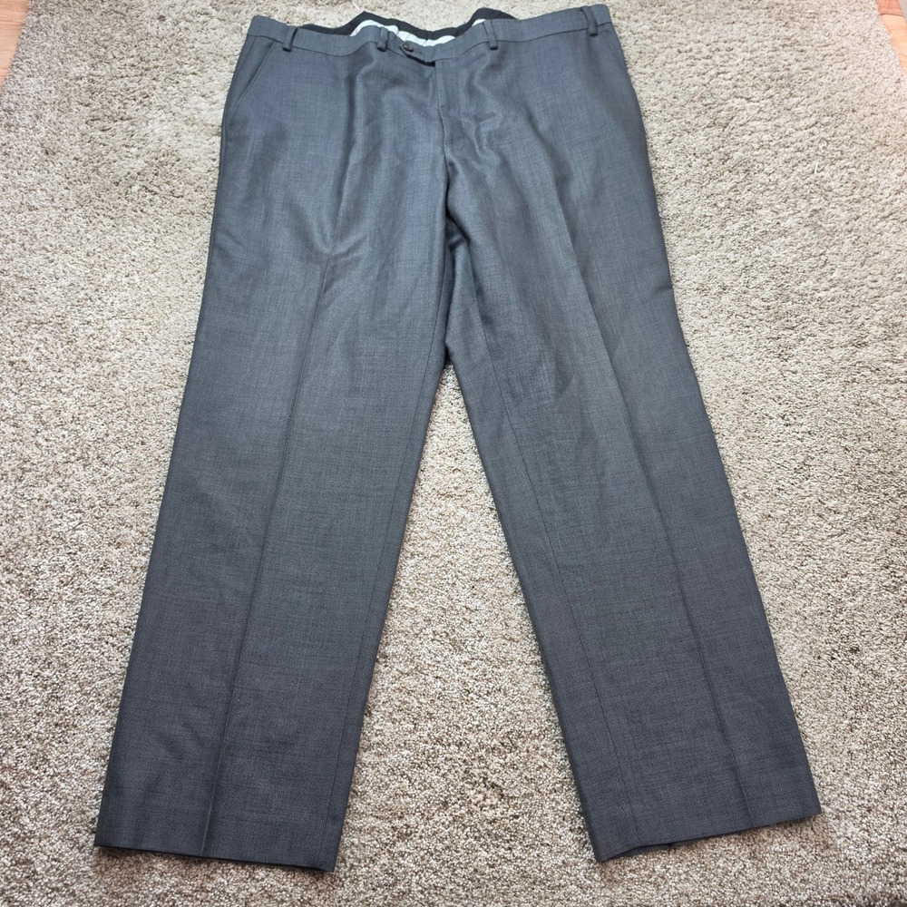 Lauren Ralph Lauren Dress Pants Mens 44W 32L Grey Wool Blend Flat Front Business